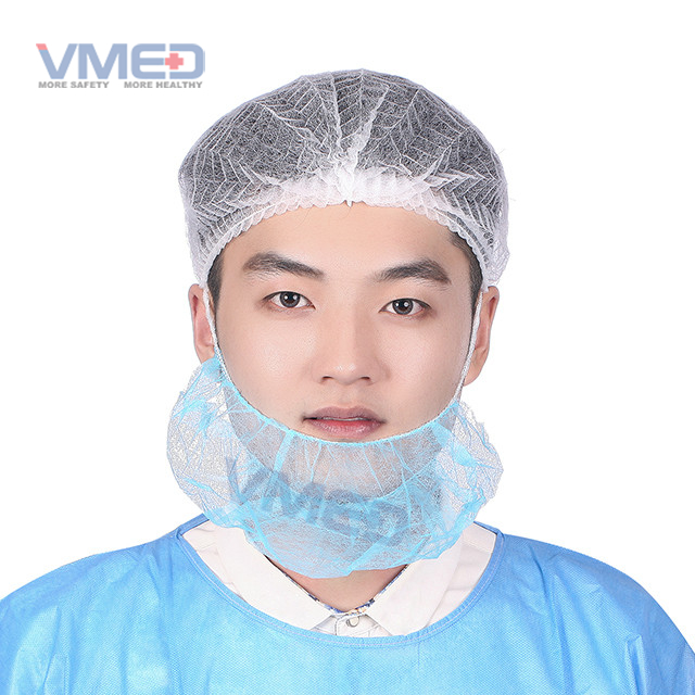 Disposable Blue SPP Beard Cover With Double Elastic