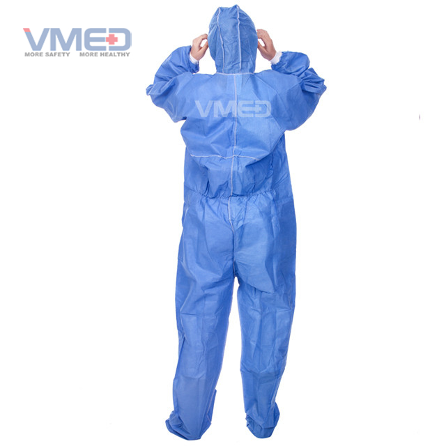 Disposable Blue SMS Coverall
